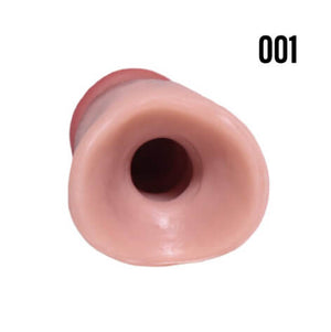 Back hole of the 001 Painted PeenPocket pleasure sleeve for trans men and non-binary folk.
