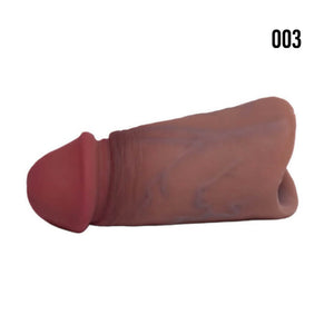 Left side of the 003 Painted PeenPocket pleasure sleeve for trans men and non-binary folk.