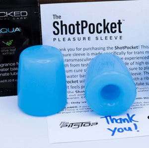 Three ShotPockets in a row with water based lubricant's and print out..