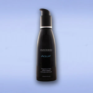 Wicked brand Aqua water based lubricant.