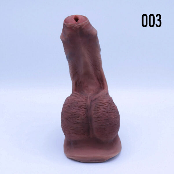 Bottom of the 001 Painted Uncut Jimmy STP stand to pee packer for trans men.